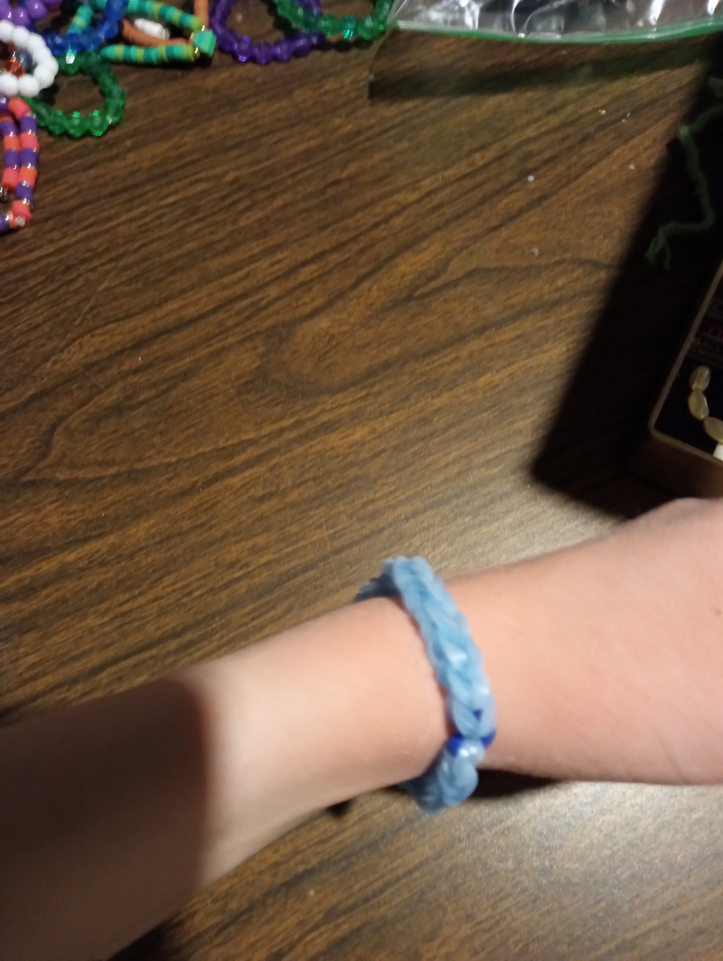 Light Blue Rubber Band Bracelet