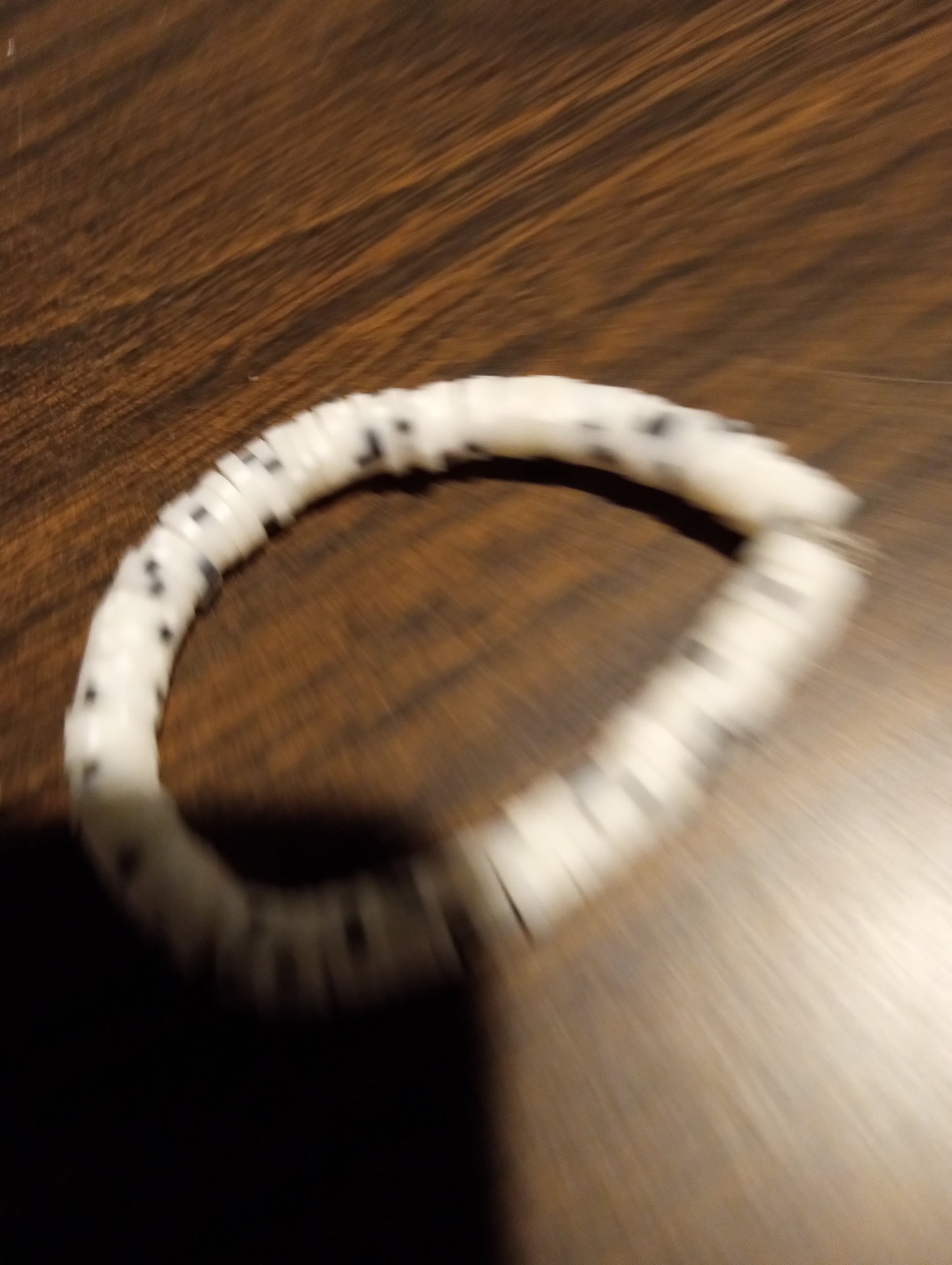 Black And White Clay Bracelet