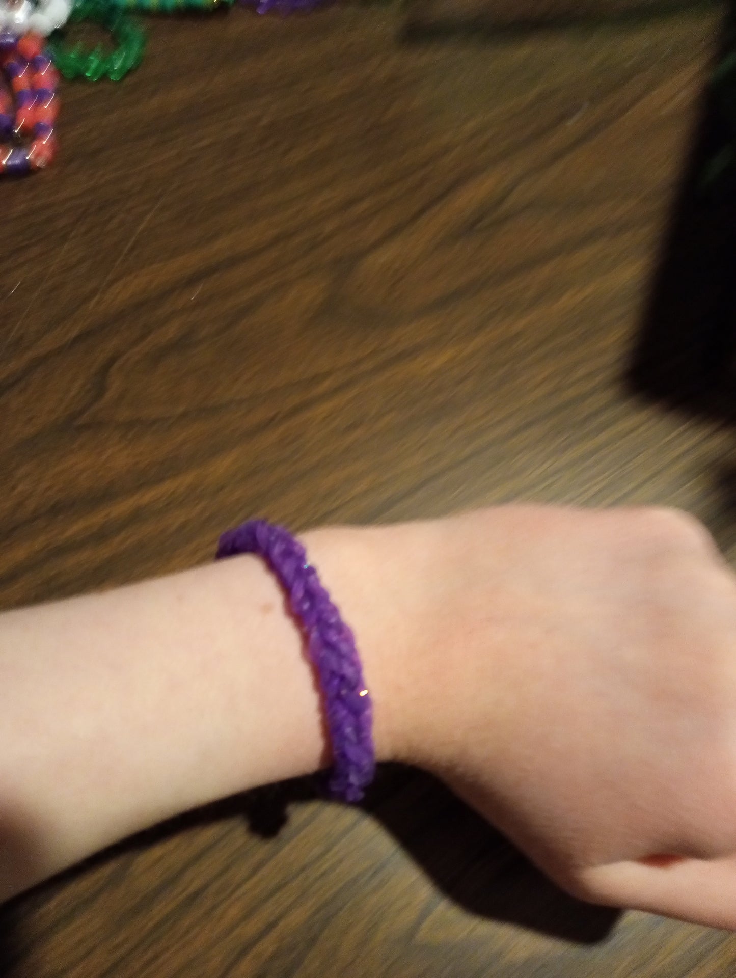Purple Ribber Band Bracelet