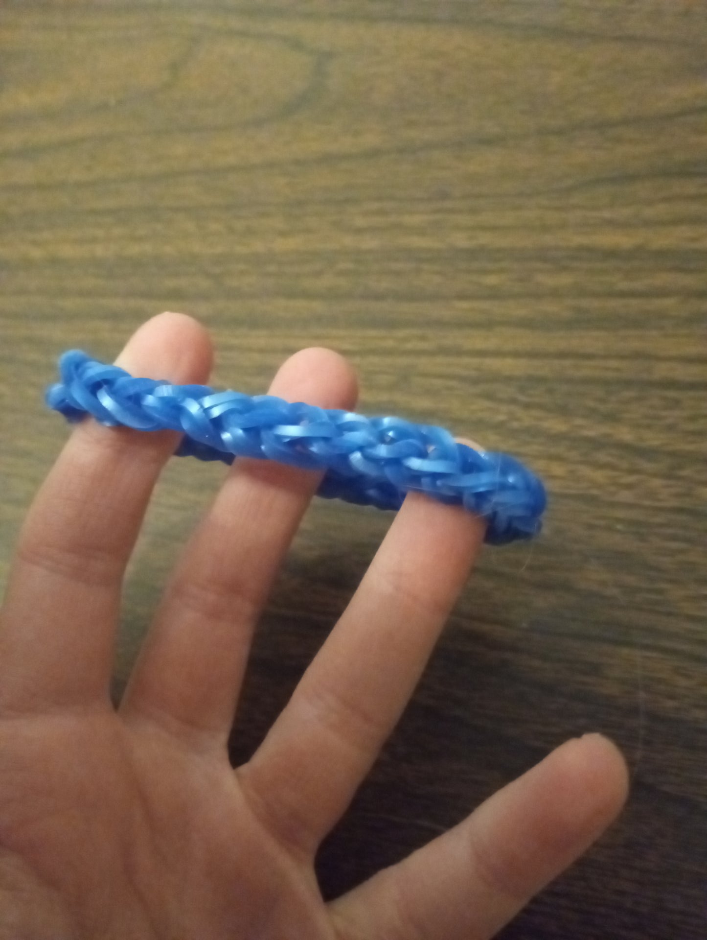 Blue Rubber Band Bracelet