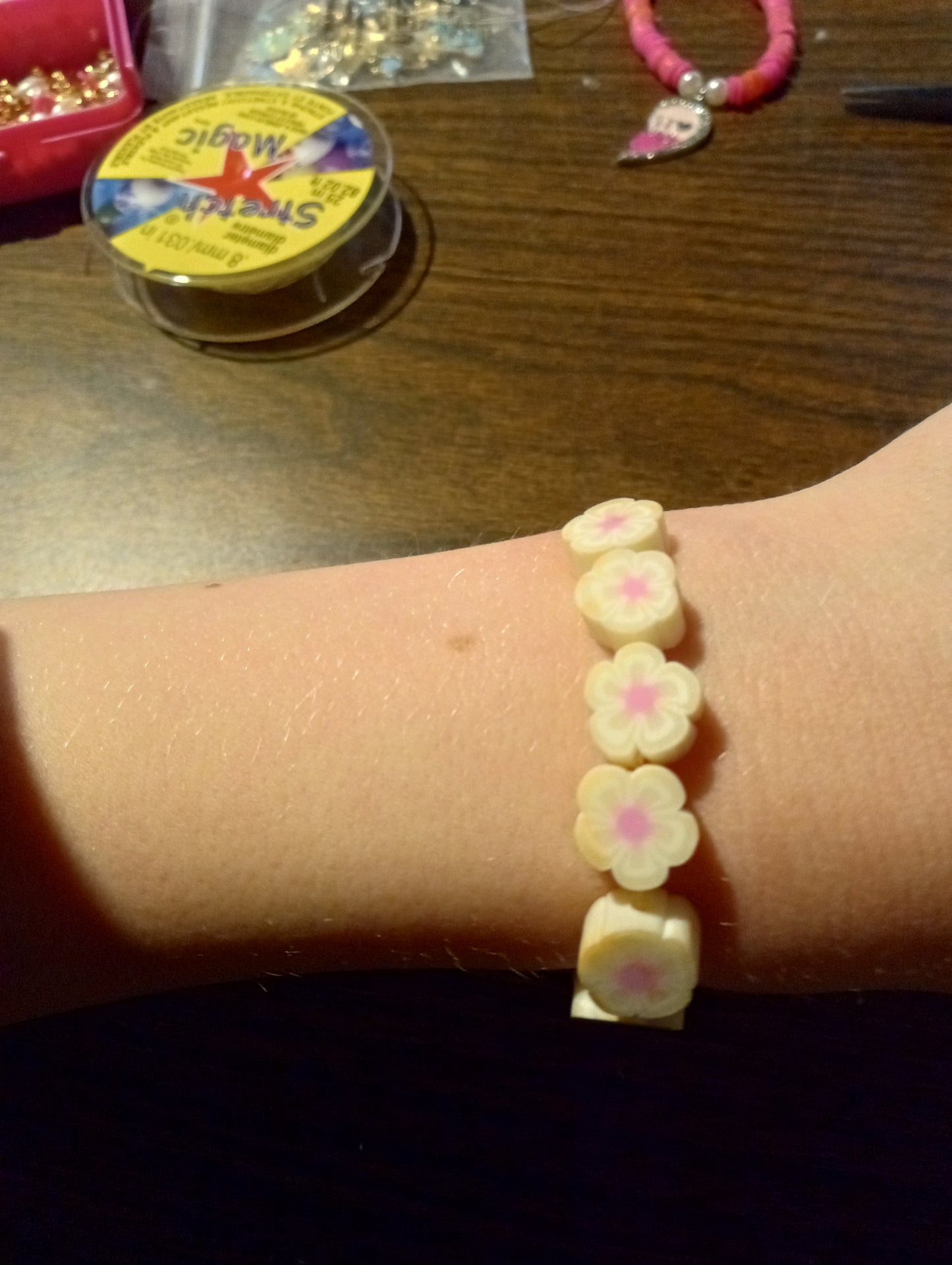 White Flower Bracelet