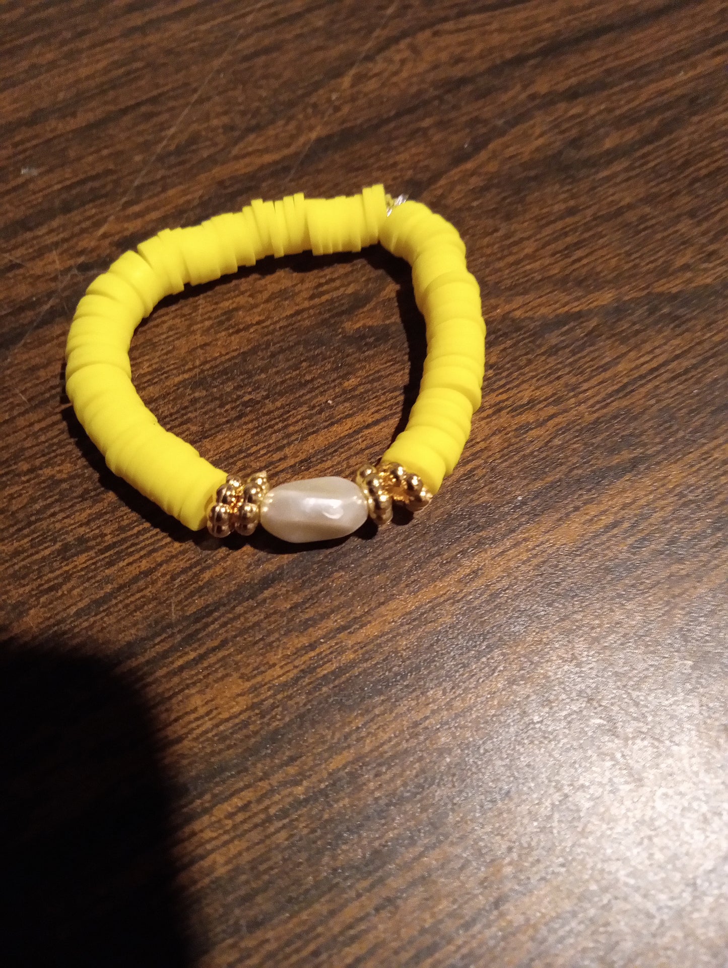 Yellow Pearl Bracelet