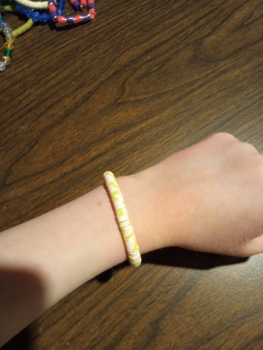 Summer White And Yellow Bracelet