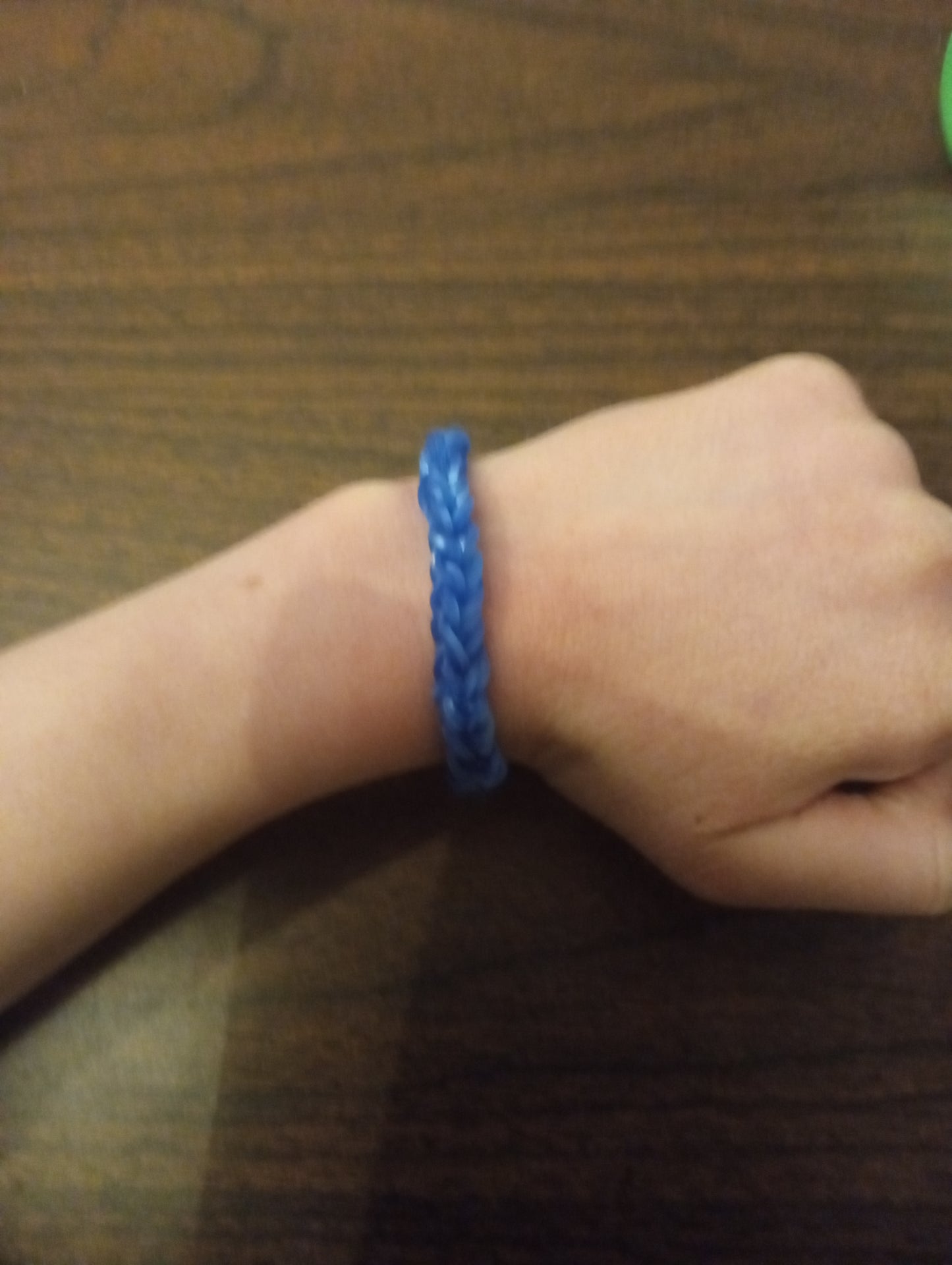 Blue Rubber Band Bracelet