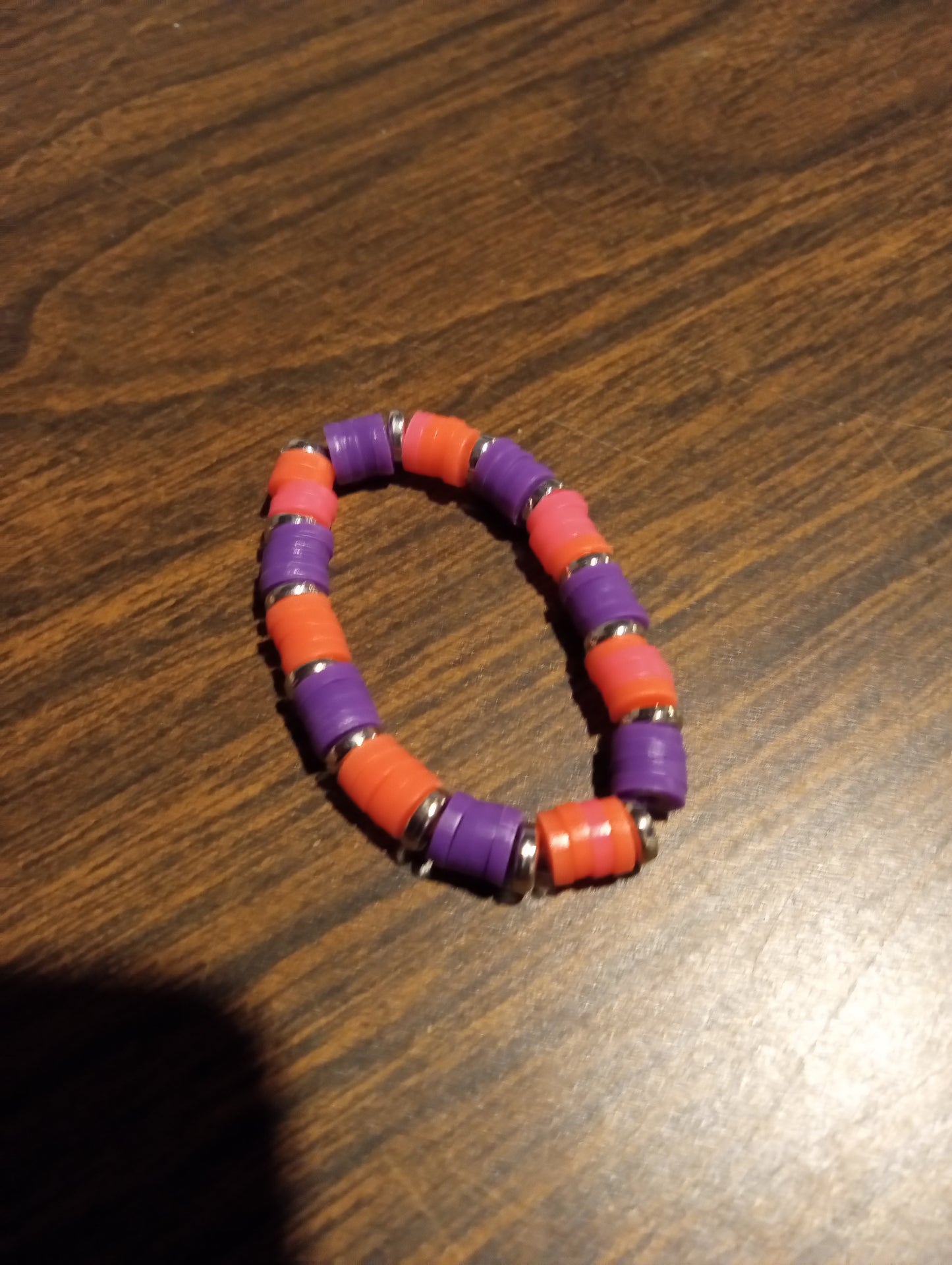 Pink And Purple Rubber Band Bracelet