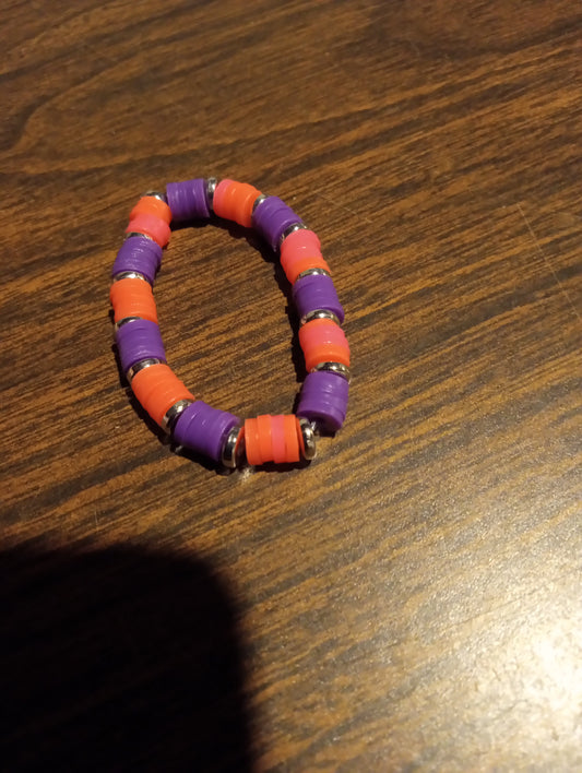 Pink And Purple Rubber Band Bracelet