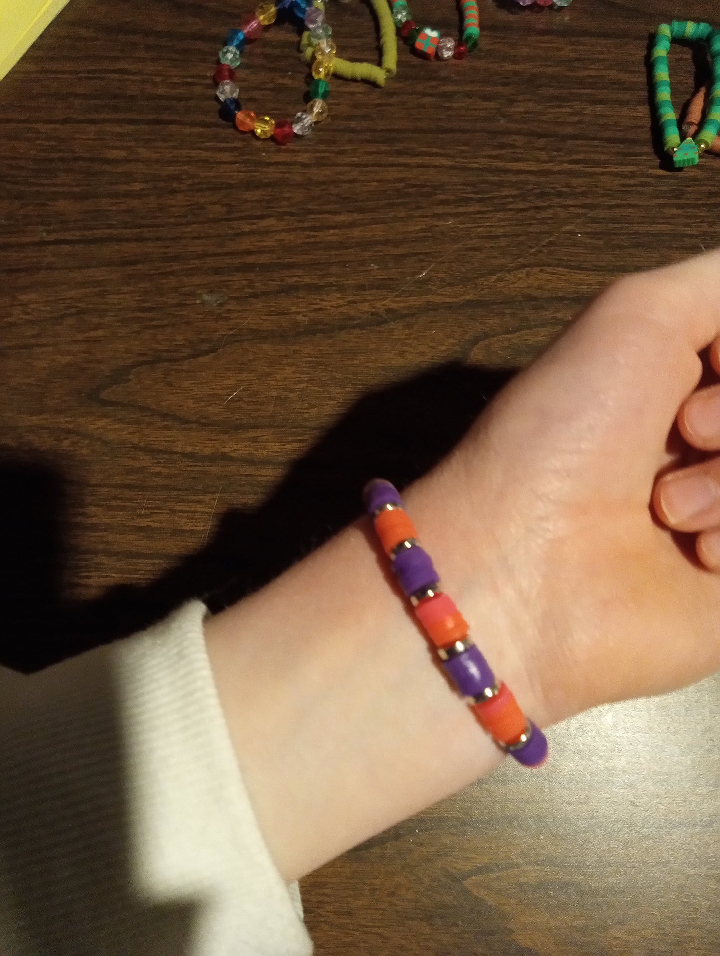 Pink And Purple Rubber Band Bracelet