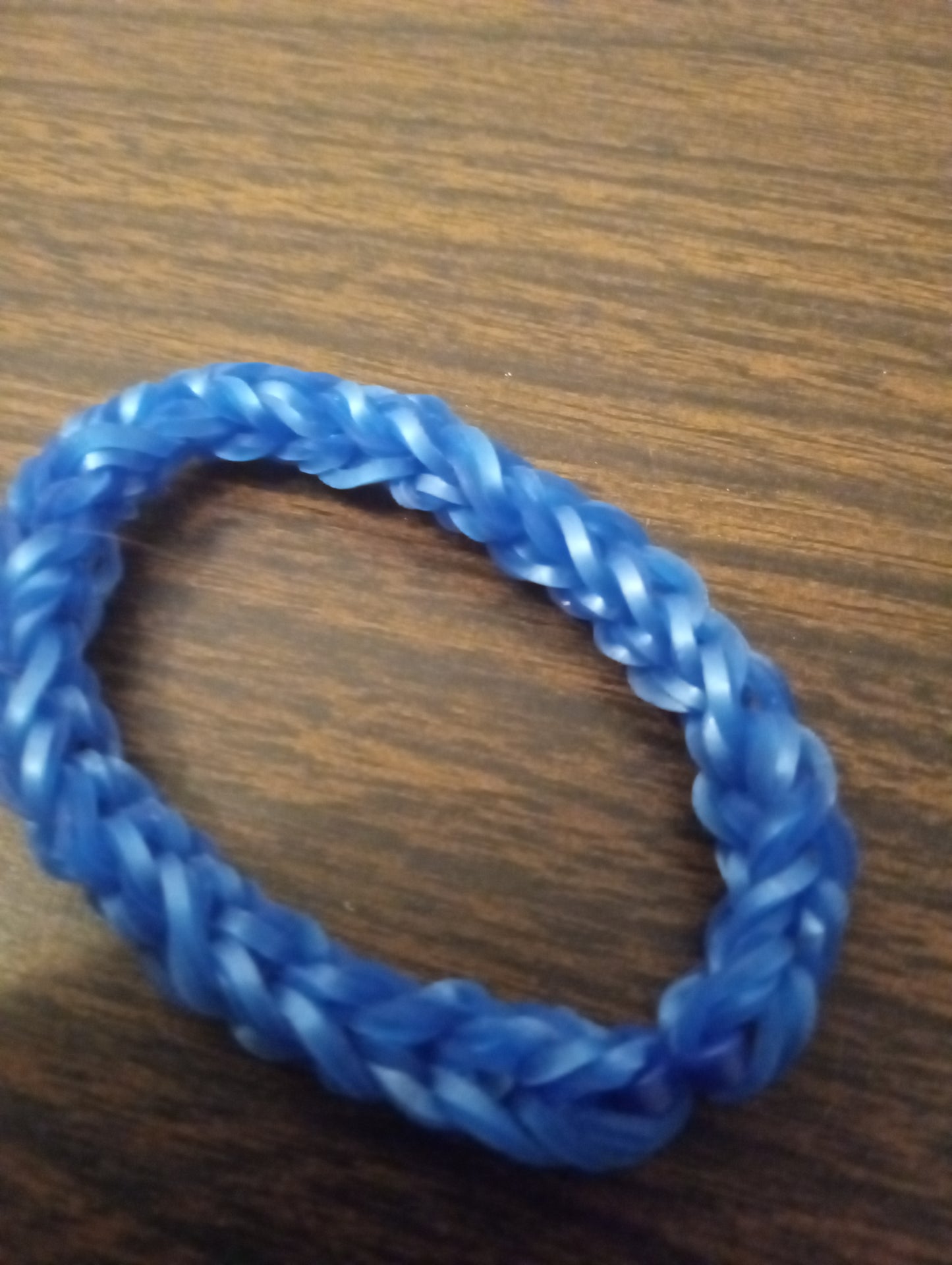 Blue Rubber Band Bracelet